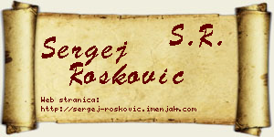 Sergej Rošković vizit kartica